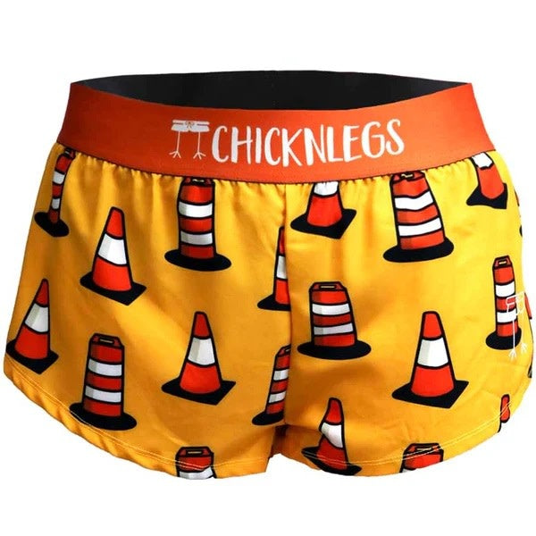 Women's 1.5" Split Shorts - Traffic Cones