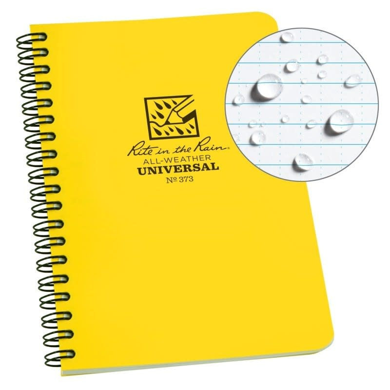 Rite in the Rain Side-Spiral Notebook 4.625" x 7" - Yellow