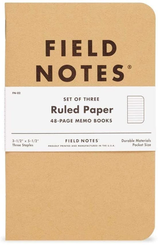 Field Notes Original Kraft 3-Pack Ruled