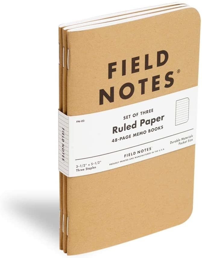 Field Notes Original Kraft 3-Pack Ruled