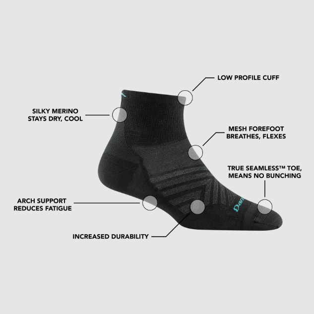 Darn Tough Women's Run 1/4 Ultra-Lightweight with Cushion