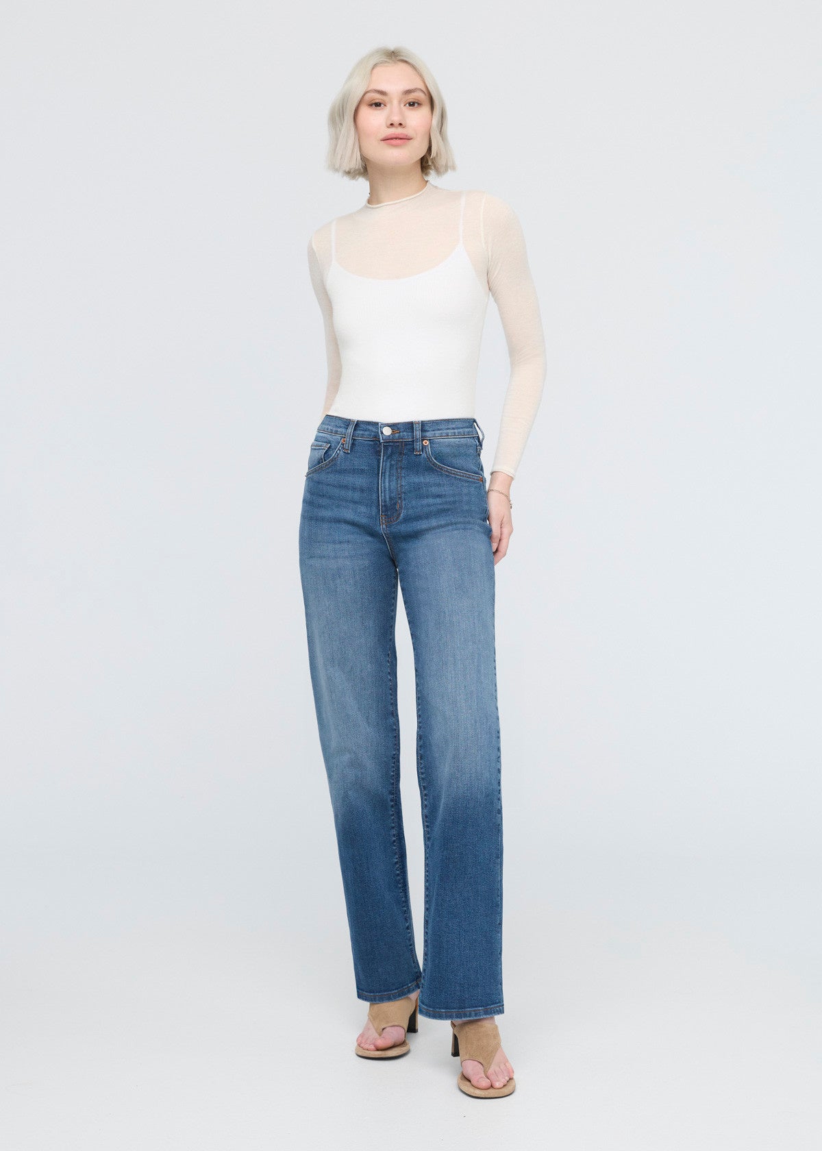 Women's Performance Denim PLUS High Rise Straight 28 L