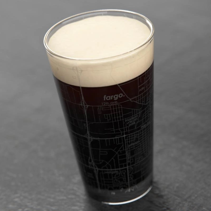 Fargo Map Pint Glass