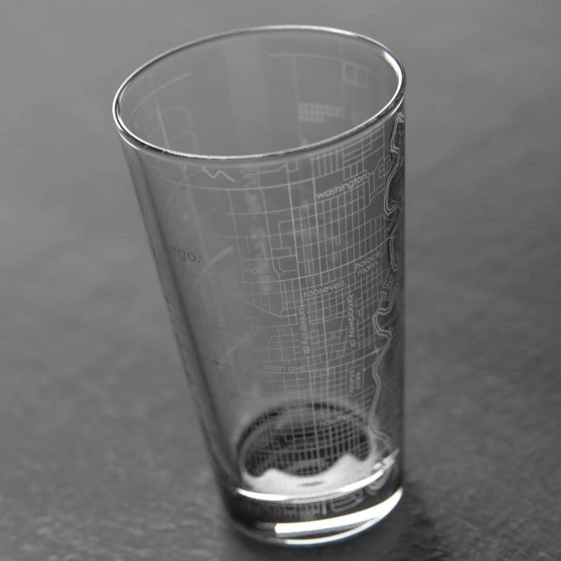 Fargo Map Pint Glass