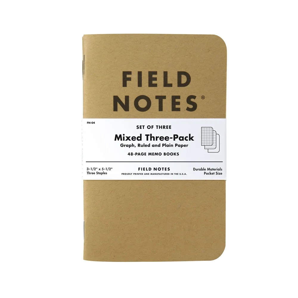 Field Notes Original Kraft 3-Pack - Mixed