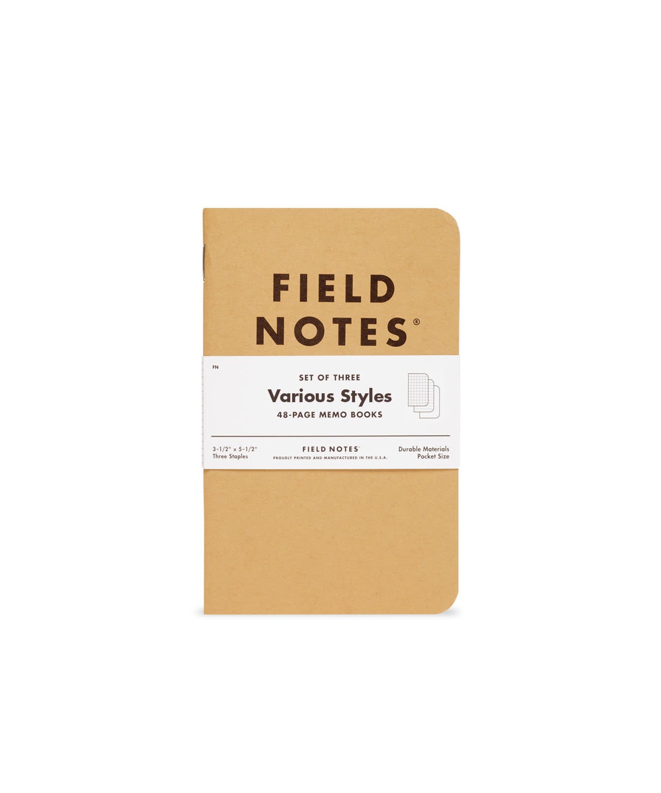 Field Notes Original Kraft 3-Pack - Graph