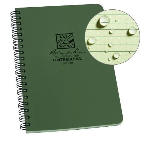 Rite in the Rain Side-Spiral Notebook 4.625" x 7" - Yellow