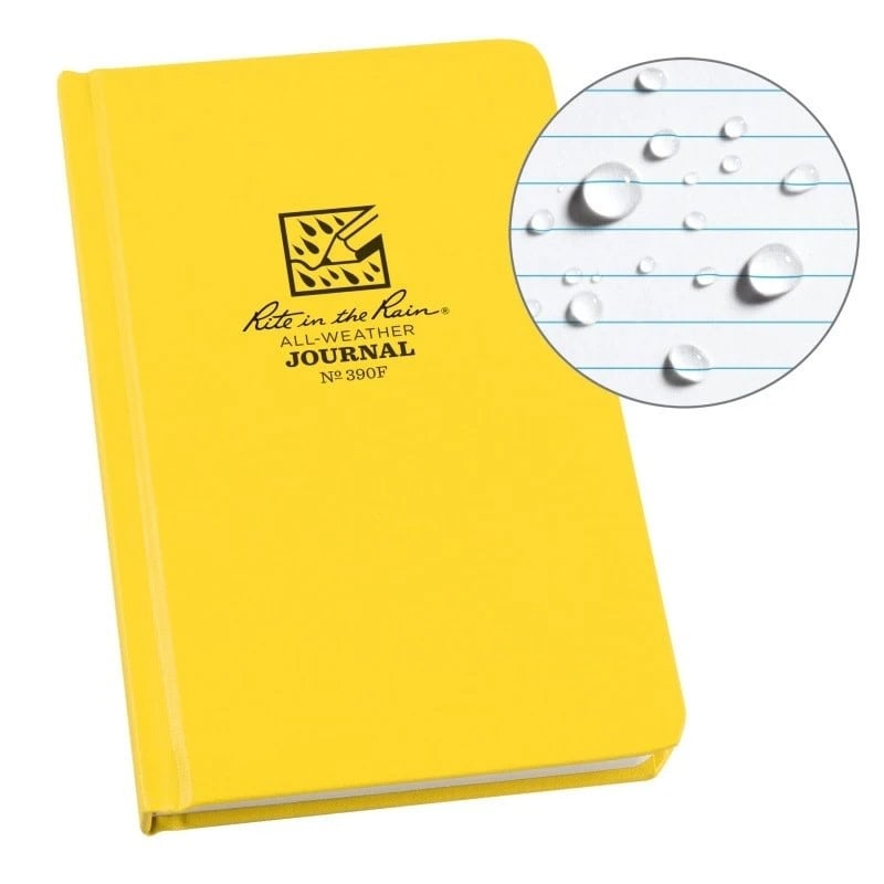 Rite in the Rain Hard Cover Book Journal 4.75" x 7.5" Yellow