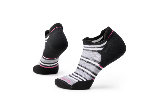 Women's Run Targeted Cushion Stripe Low Ankle Socks