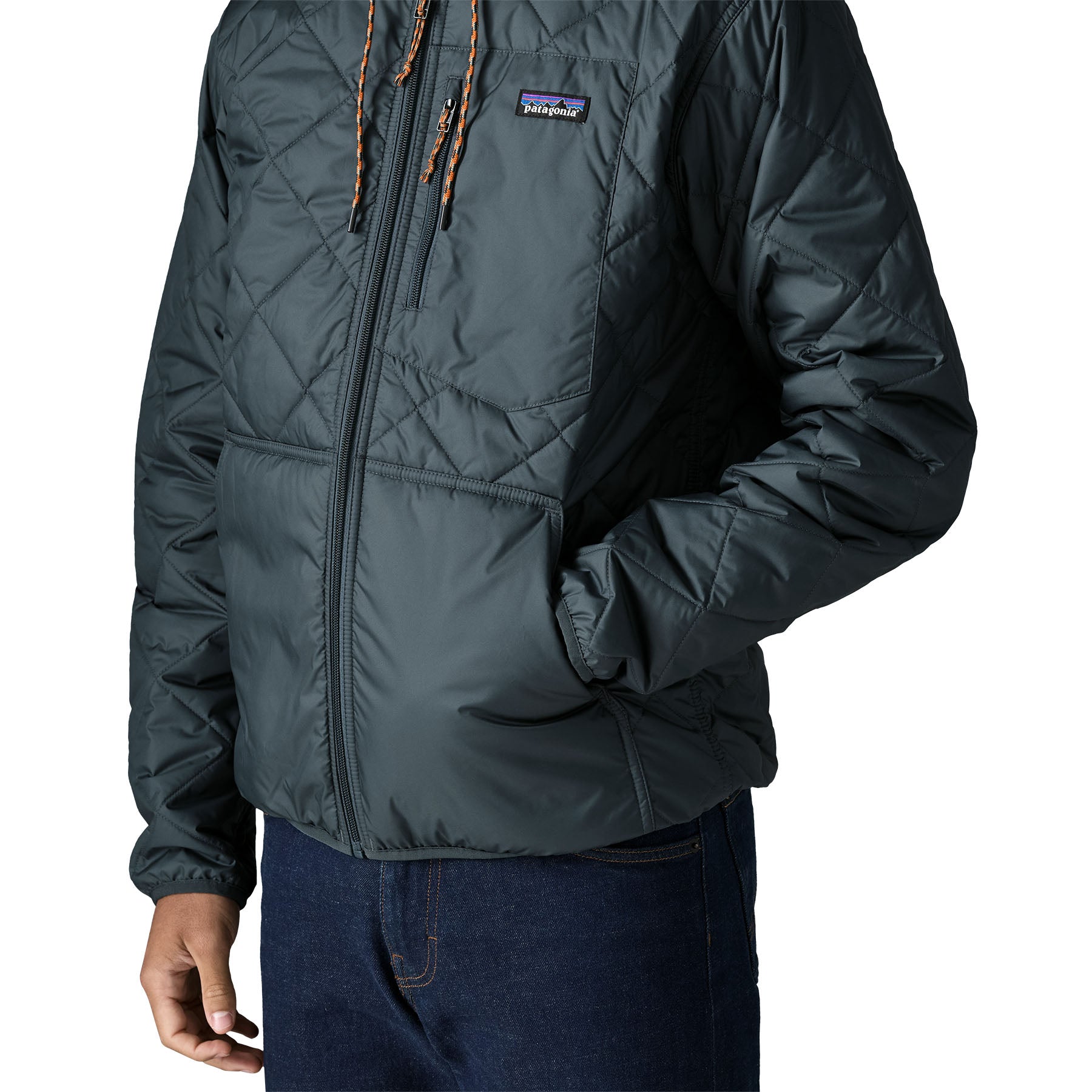 Men's Diamond Quilted Bomber Hoody