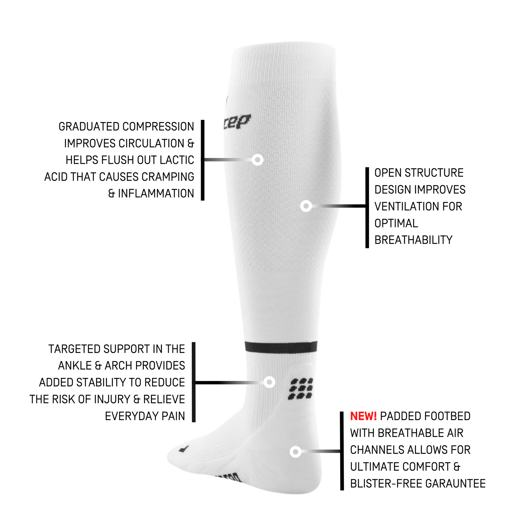 CEP Women's Run Compression Tall Socks 4.0
