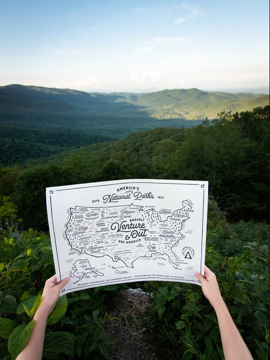 National Park Service NPS Map Poster 18x24