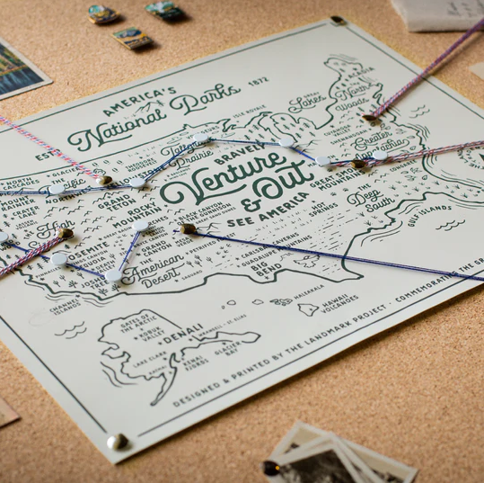 National Park Service NPS Map Poster 18x24