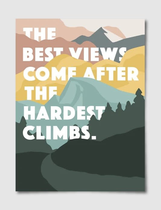 Hardest Climb Poster 18x24