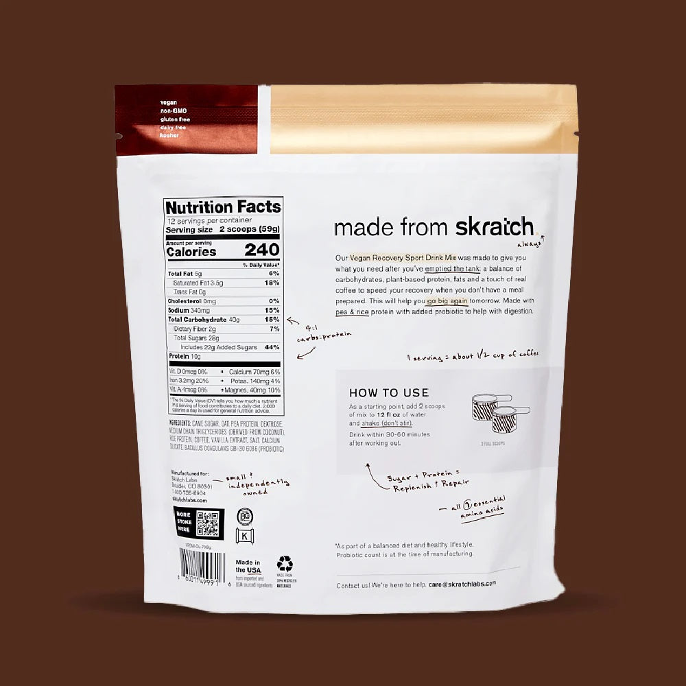 Skratch Recovery Sport Drink Mix 12 Serving Resealable Bag