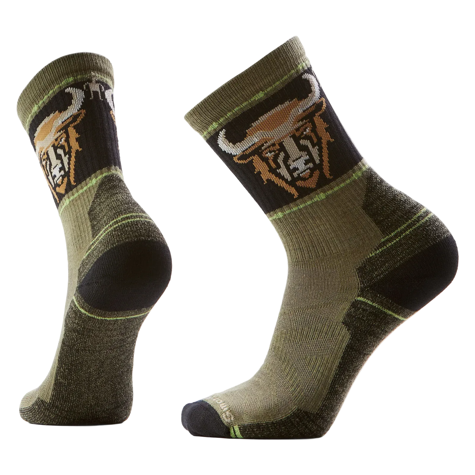 Men's Hike Light Cushion Bison Crew Socks