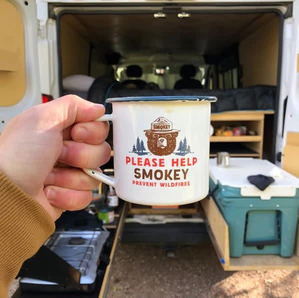 Smokey Bear Enamelware Mug