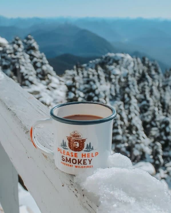Smokey Bear Enamelware Mug