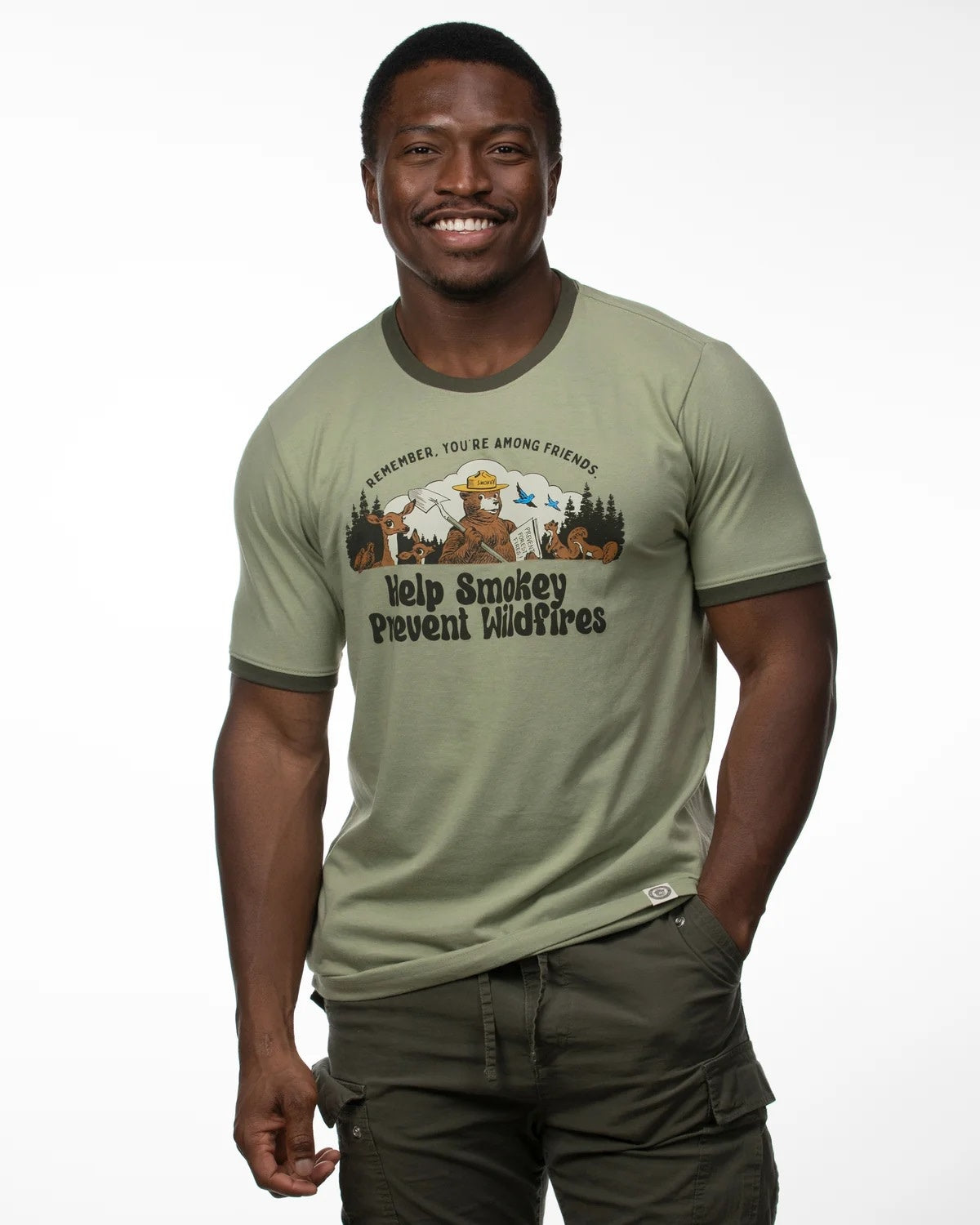 Smokey Among Friends Ringer Tee