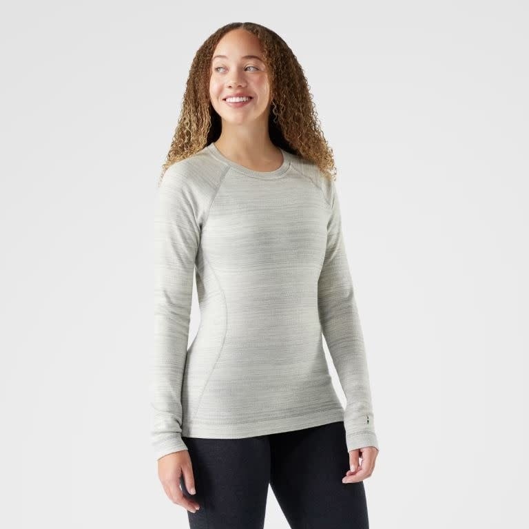 Women's Classic Thermal Merino Base Layer Crew - Light Gray Color Shift P98