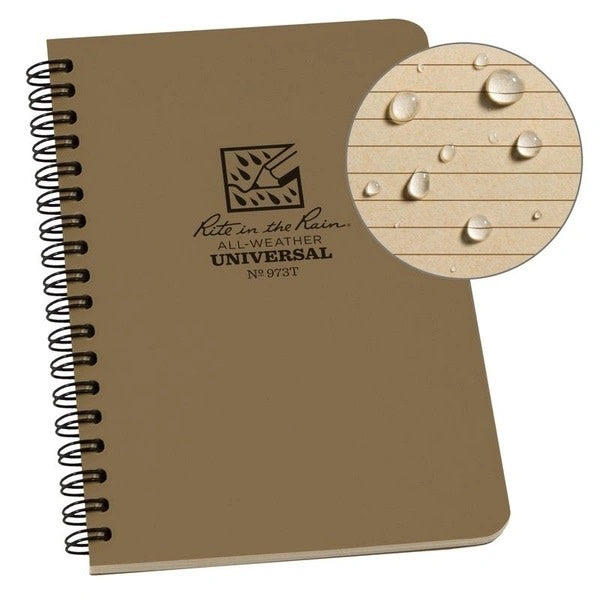 Rite in the Rain Side-Spiral Notebook 4.625" x 7" - Yellow