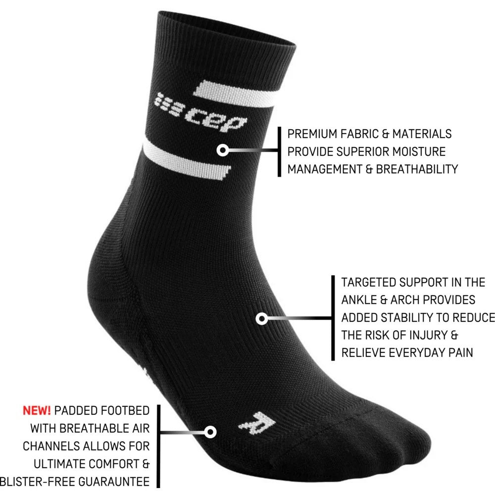CEP Men's Run Compression Mid Cut Socks 4.0