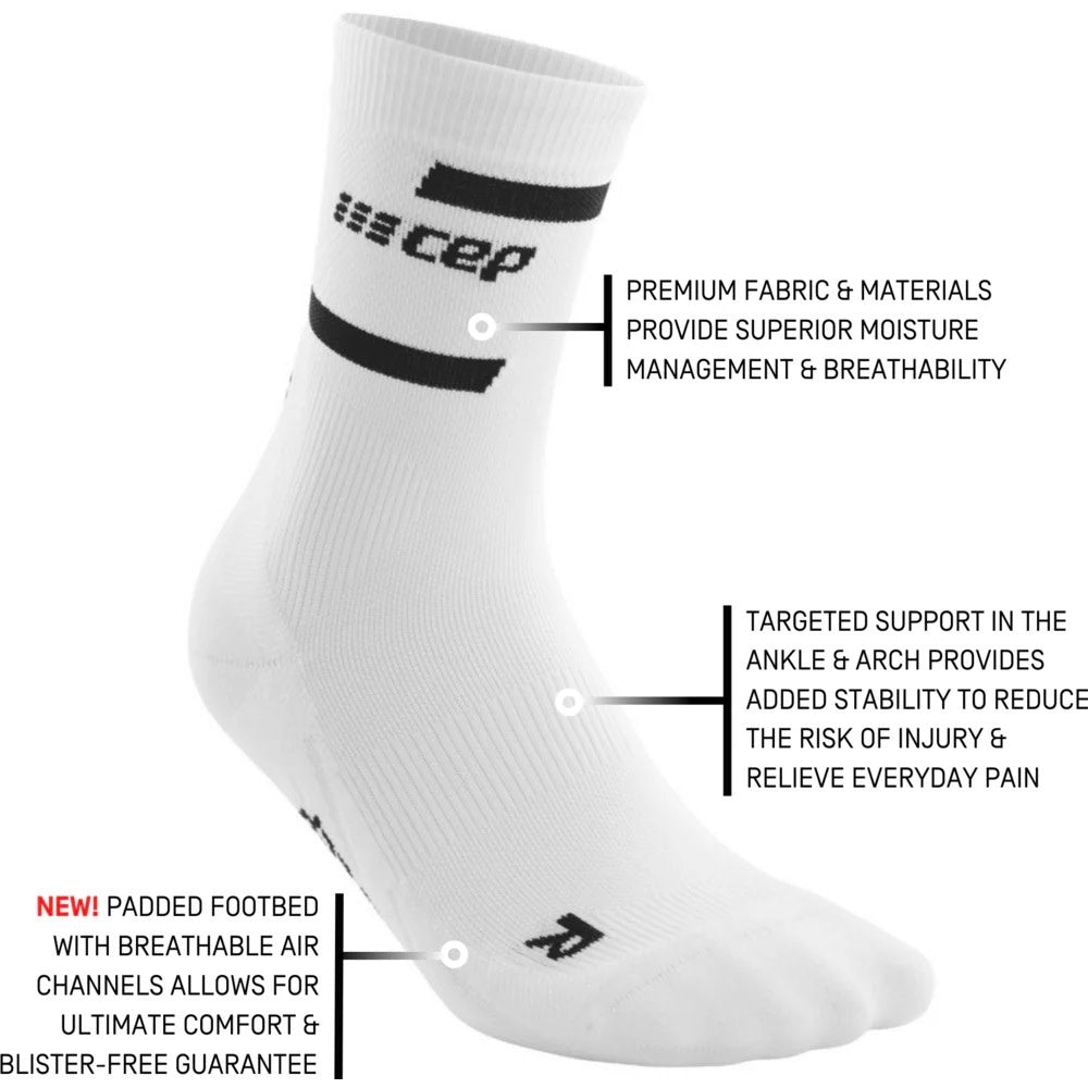 CEP Men's Run Compression Mid Cut Socks 4.0