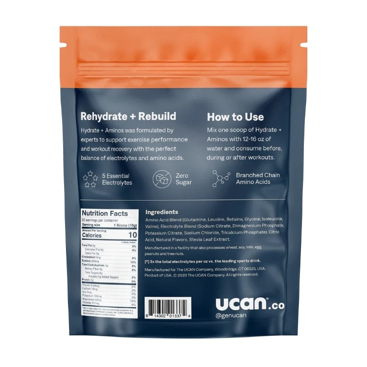 UCAN Hydration + Aminos Gusset Bag - Orange