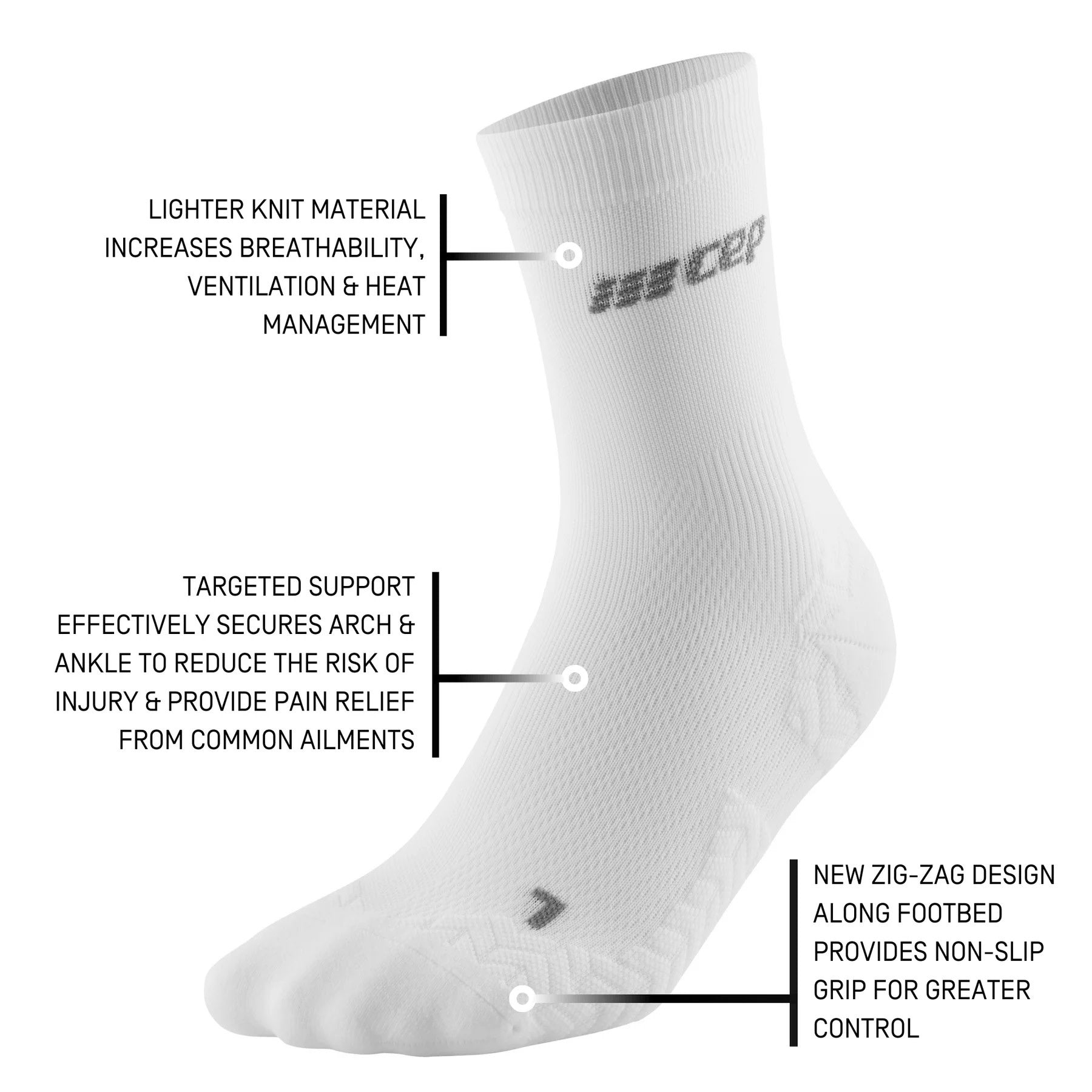 CEP Women's Ultralight Mid Cut Compression Socks