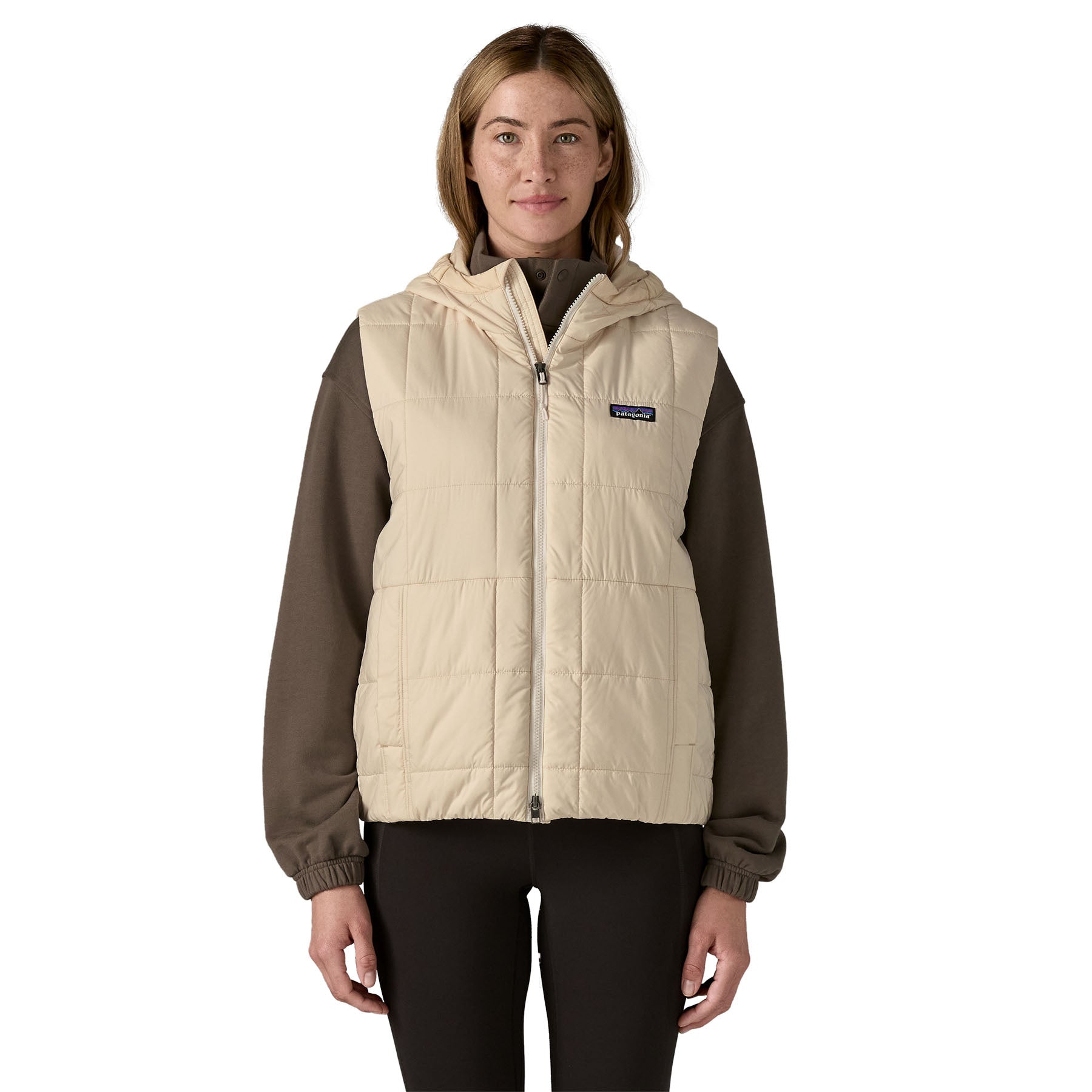 Women's Light Gust Hooded Vest - Natural NAT
