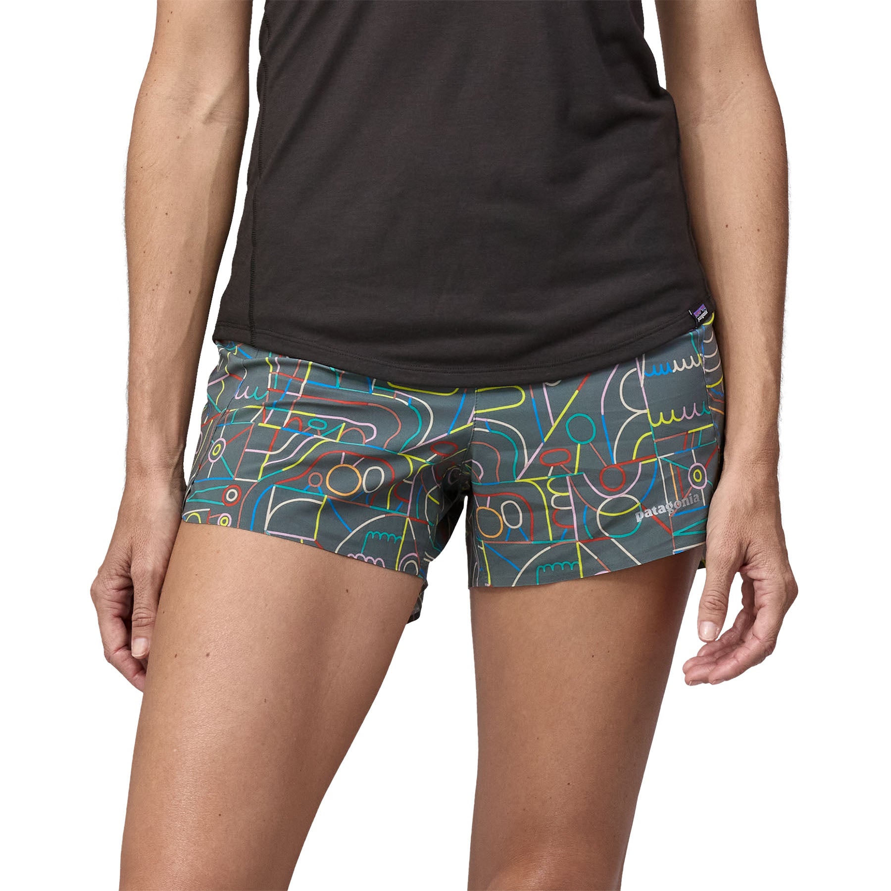 Women's Strider Pro Shorts 3 1/2" - Wild Botanist Thermal Blue WBTL