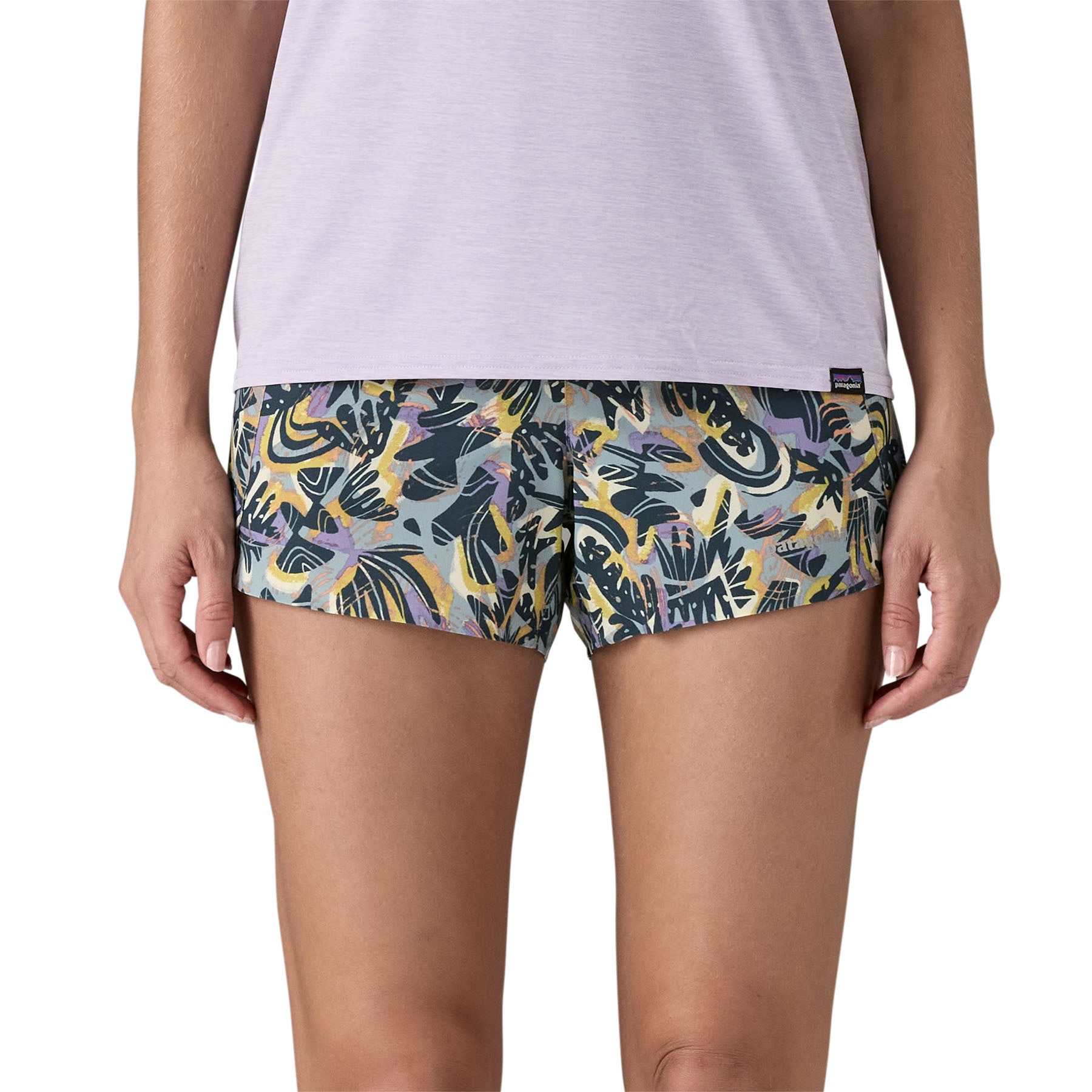 Women's Strider Pro Shorts 3 1/2" - Wild Botanist Thermal Blue WBTL