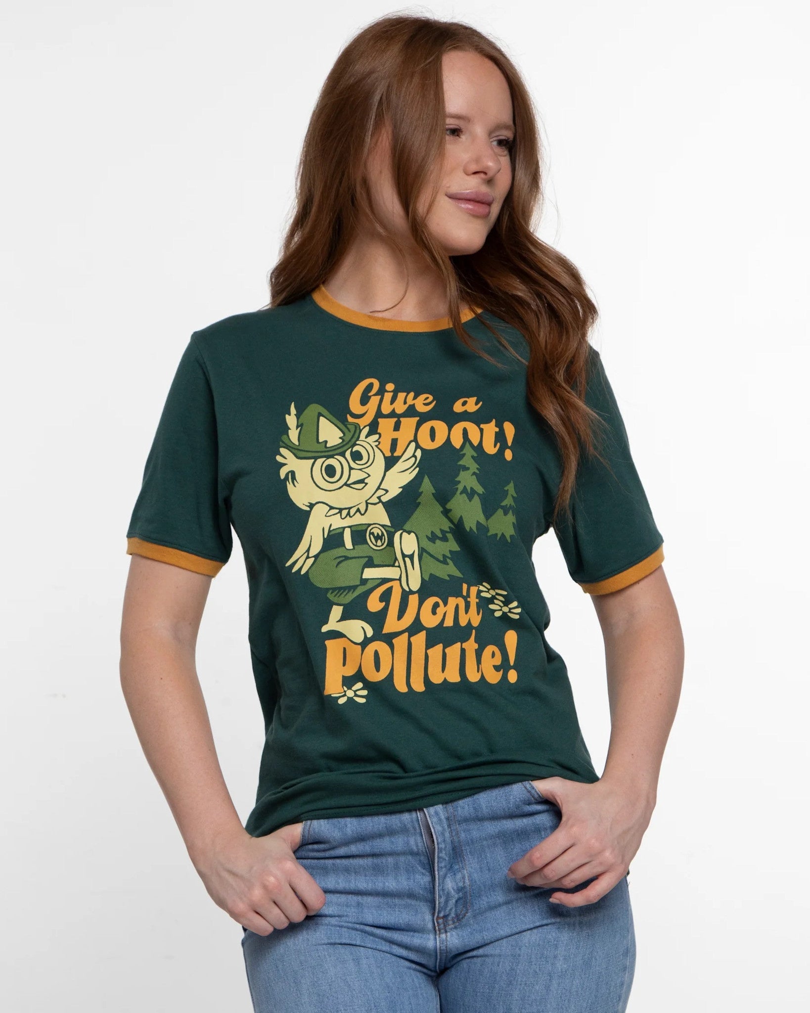 Woodsy Owl Retro Short Sleeve Ringer Tee